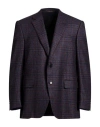 Canali Man Blazer Blue Size 50 Wool In Multi