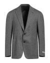 Canali Man Blazer Charcoal Size 44 Wool, Cashmere