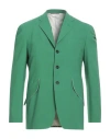 Canali Man Blazer Emerald Green Size 38 Wool, Polyamide, Elastane In Green