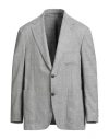 Canali Man Blazer Light Grey Size 48 Cotton In Gray