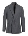 Canali Man Blazer Midnight Blue Size 40 Cotton, Viscose, Polyester In Blue
