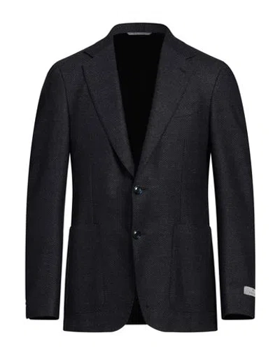 Canali Man Blazer Midnight Blue Size 46 Wool