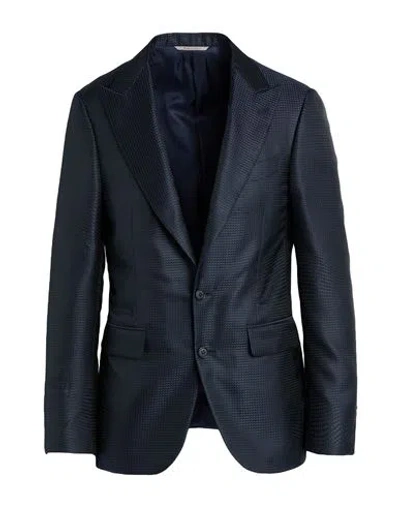 Canali Man Blazer Midnight Blue Size 48 Polyester