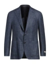 Canali Man Blazer Blue Size 42 Wool, Silk, Linen In Navy