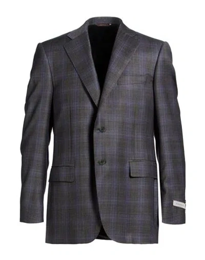 Canali Man Blazer Navy Size 46 Wool In Blue