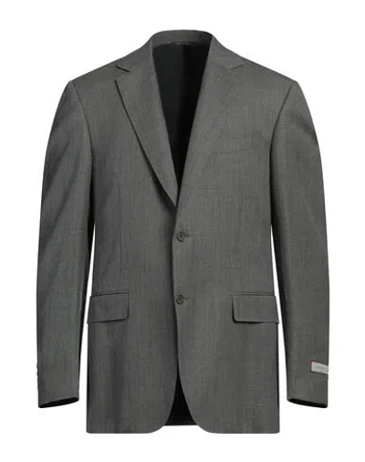 Canali Man Blazer Sage Green Size 48 Wool