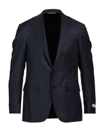 Canali Man Blazer Slate Blue Size 50 Wool