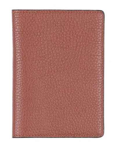 Canali Man Document Holder Tan Size - Leather In Brown
