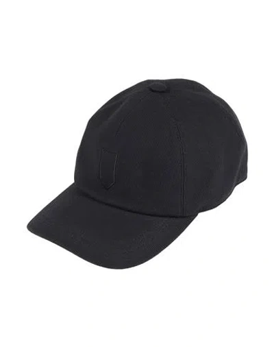 Canali Man Hat Midnight Blue Size M Cotton, Polyamide