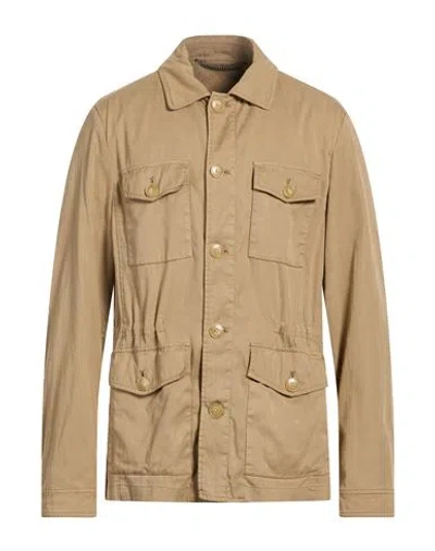 Canali Man Jacket Beige Size 42 Lyocell, Cotton, Elastane In Sand