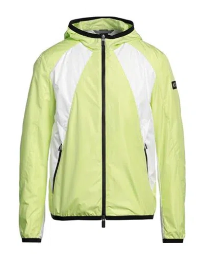 Canali Man Jacket Acid Green Size 40 Polyester