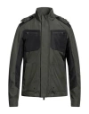 CANALI CANALI MAN JACKET MILITARY GREEN SIZE 46 POLYESTER