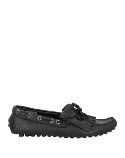 Canali Man Loafers Black Size 9 Leather