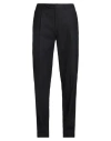 Canali Man Pants Black Size 42 Cotton, Elastane In Black