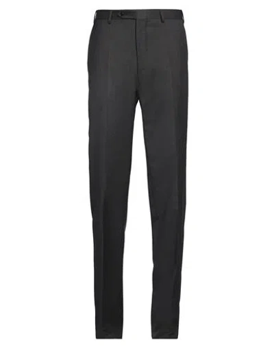 Canali Man Pants Charcoal Size 42 Virgin Wool In Navy
