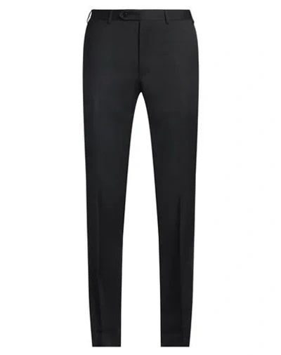 Canali Man Pants Black Size 44 Virgin Wool In Grey