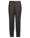 Canali Man Pants Dark Brown Size 42 Virgin Wool