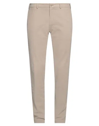 Canali Man Pants Ivory Size 44 Cotton, Elastane In White