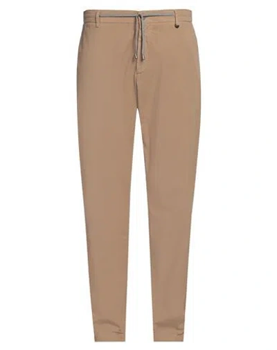 Canali Man Pants Khaki Size 44 Cotton, Lyocell, Elastane In Beige
