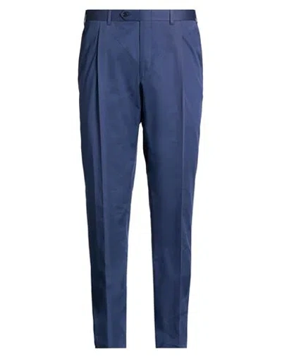 CANALI CANALI MAN PANTS NAVY SIZE 42 COTTON, ELASTANE