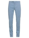 Canali Man Pants Pastel Blue Size 30 Cotton