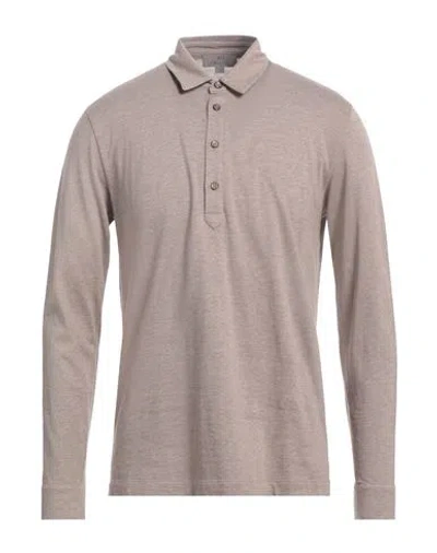 Canali Man Polo Shirt Dove Grey Size 40 Cotton, Cashmere