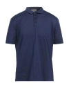 Canali Man Polo Shirt Navy Blue Size 48 Cotton