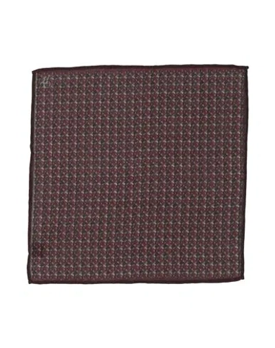 Canali Man Scarf Brick Red Size - Wool In Red