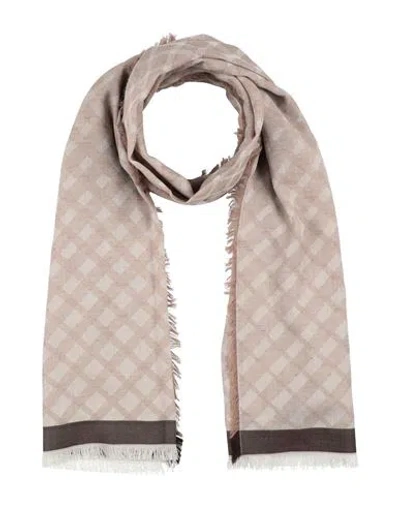 Canali Man Scarf Brown Size - Cotton, Silk