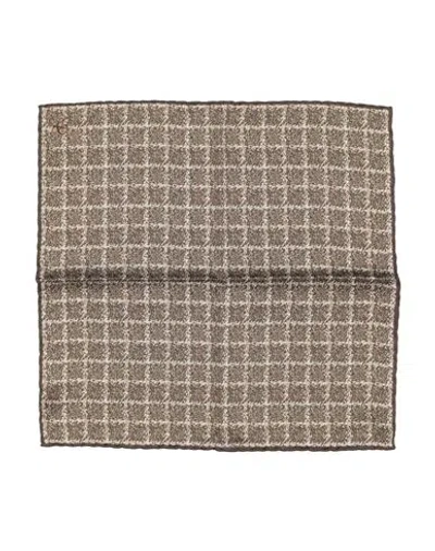 Canali Man Scarf Brown Size - Silk