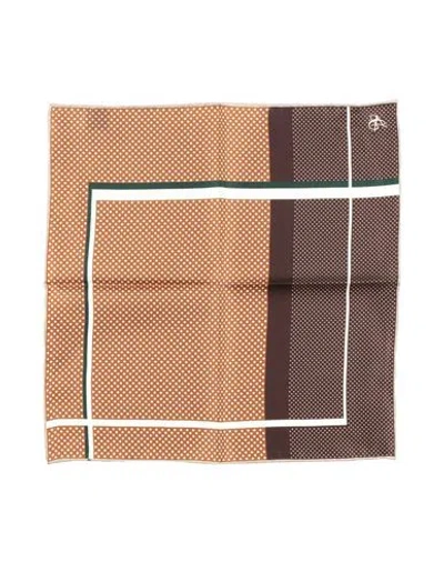 Canali Man Scarf Brown Size - Silk In Brown
