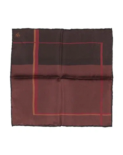 Canali Man Scarf Cocoa Size - Silk In Brown