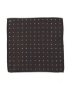 Canali Man Scarf Dark Brown Size - Silk In Brown