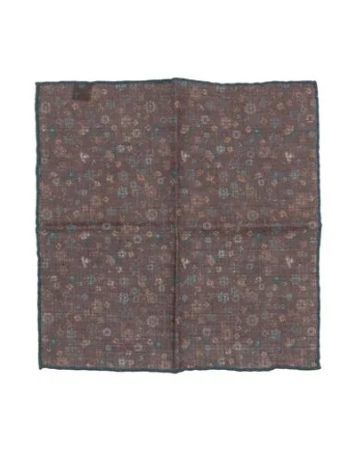 Canali Man Scarf Dark Brown Size - Wool