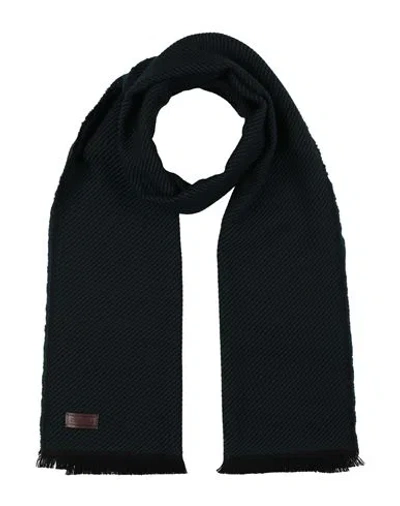 Canali Man Scarf Deep Teal Size - Wool In Black