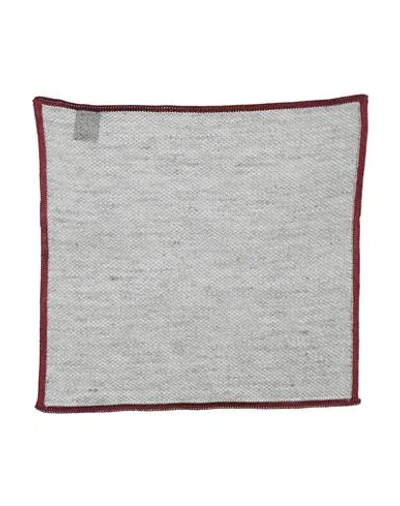 Canali Man Scarf Grey Size - Silk, Linen