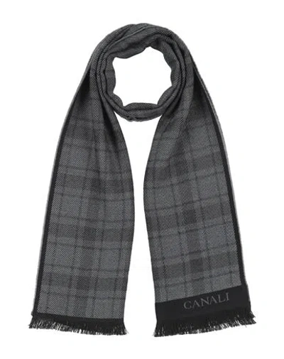 Canali Man Scarf Grey Size - Wool In Gray