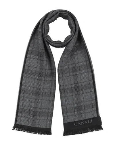 Canali Man Scarf Grey Size - Wool In Gray