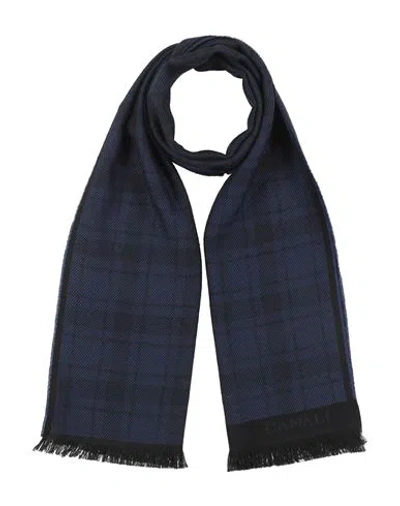 Canali Man Scarf Midnight Blue Size - Wool