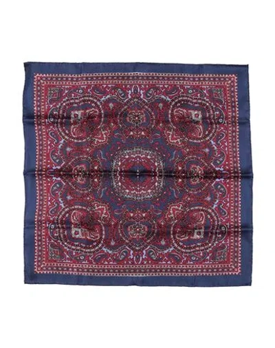 Canali Man Scarf Navy Blue Size - Silk