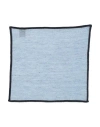 Canali Man Scarf Pastel Blue Size - Silk, Linen
