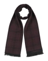 Canali Man Scarf Plum Size - Wool In Purple