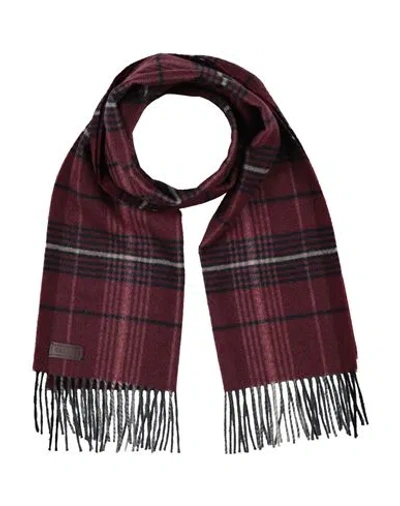 Canali Man Scarf Plum Size - Virgin Wool In Multi
