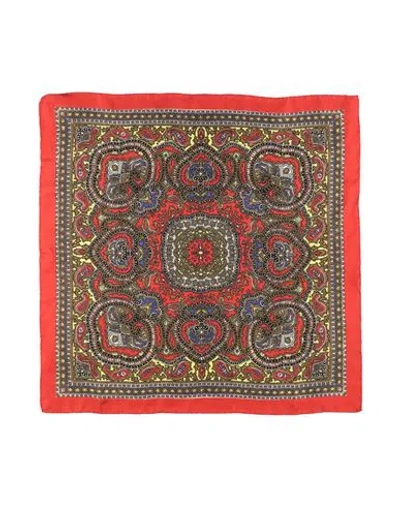 Canali Man Scarf Red Size - Silk