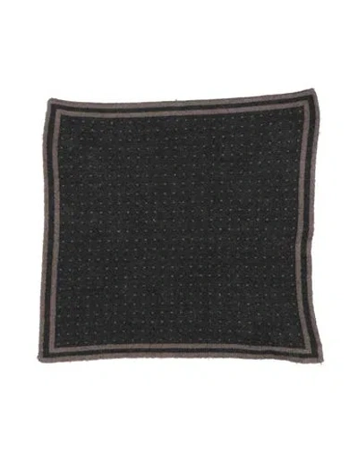 Canali Man Scarf Steel Grey Size - Silk, Cashmere In Grey