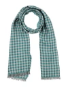 Canali Man Scarf Turquoise Size - Cotton, Modal In Blue