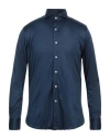 Canali Man Shirt Blue Size 3xl Cotton
