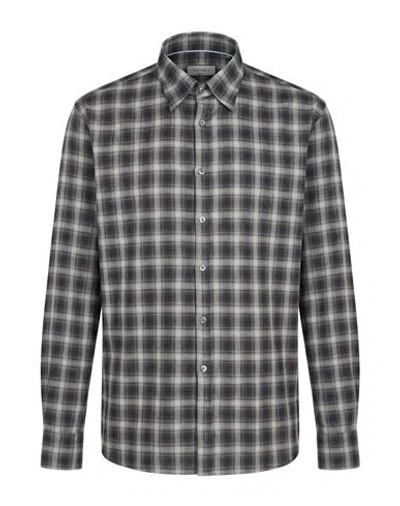 Canali Man Shirt Grey Size 3xl Cotton In Black
