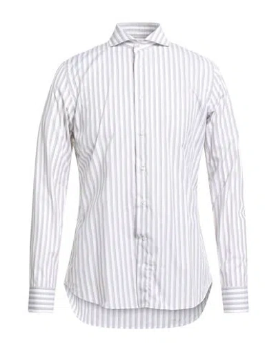 Canali Man Shirt Light Grey Size 15 ¾ Cotton In Gray