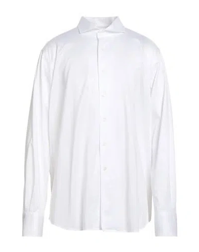 Canali Man Shirt White Size 3xl Cotton